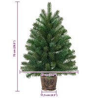 Kunstkerstboom met standaard Groen 75 cm PVC, PE en staal 7