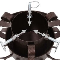 Kerstboomstandaard in antieke stijl 29x29x15,5 cm koperkleurig 5