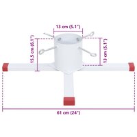 Kerstboomstandaard 61x61x15,5 cm wit 9