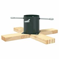 Kerstboomstandaard Groen 50 x 50 x 16 cm Massief grenenhout 6