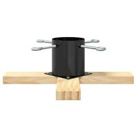 Kerstboomstandaard Zwart 50 x 50 x 16 cm Massief grenenhout 5
