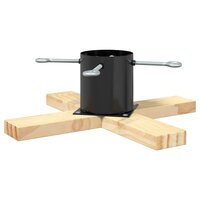 Kerstboomstandaard Zwart 50 x 50 x 16 cm Massief grenenhout 6
