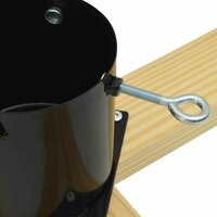 Kerstboomstandaard Zwart 50 x 50 x 16 cm Massief grenenhout 8