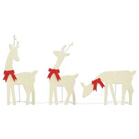 Kerstdecoratie rendier 3 st 90 LED&amp;apos;s warmwit 4