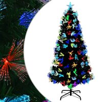 Kunstkerstboom met decoratieve touwlichten Groen 120 cm PVC 2