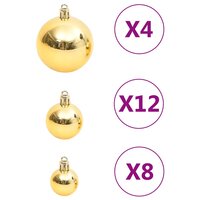 111-delige Kerstballenset polystyreen goudkleurig 6