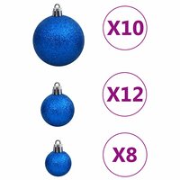 111-delige Kerstballenset polystyreen blauw 7