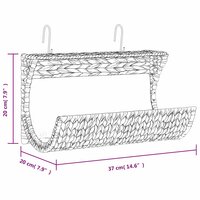 Kattenbed met kussen 37x20x20 cm waterhyacint  8