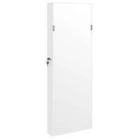 Sieradenkast met spiegel wandgemonteerd 37,5x10x106 cm wit 7