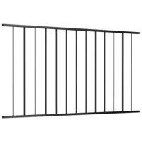 Schuttingpaneel gepoedercoat staal 1,7x1 m zwart 2