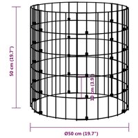 Gabion paal rond &Oslash;50x50 cm gegalvaniseerd staal 6