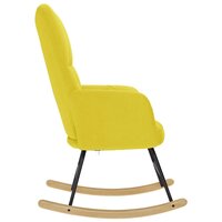 Schommelstoel stof lichtgeel 4