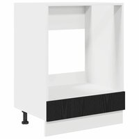 Ovenkast Riga Zwart eiken 60 x 46 x 81.5 cm Bewerkt hout 2