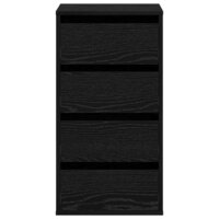 Ladekast met lade Zwart eiken 40 x 41 x 76 cm Bewerkt hout 7