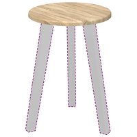 Tafelblad Sonoma eiken 30 x 30 x 1.5 cm Bewerkt hout 3