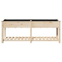 Tuin Bloempot Beige 203 x 53 x 76.5 cm Massief vurenhout 5