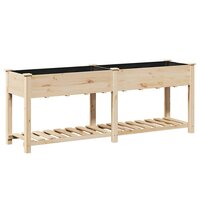 Tuin Bloempot Beige 203 x 53 x 76.5 cm Massief vurenhout 7