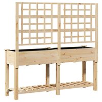 Tuin Bloempot Beige 161 x 46 x 152.5 cm Massief vurenhout 7