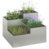 Tuin Bloempot Zilver 100 x 100 x 60 cm Gegalvaniseerd staal 3