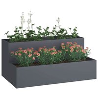 Tuin Bloempot Antraciet 100 x 60 x 45 cm Staal 3