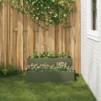 Tuin Bloempot Olijfgroen 100 x 60 x 45 cm Staal 4