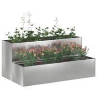 Tuin Bloempot Zilver 100 x 60 x 45 cm Gegalvaniseerd staal 3