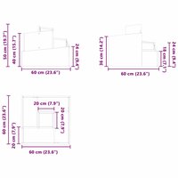 Tuin Bloempot Antraciet 60 x 60 x 50 cm Staal 9