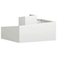 Tuin Bloempot Wit 80 x 80 x 50 cm Koudgewalst staal 7