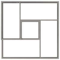 Tuin Bloempot Zilver 80 x 80 x 50 cm Roestvrij staal 8