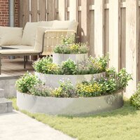 Tuin Bloempot Zilver 120 x 120 x 20 cm Gegalvaniseerd staal 4