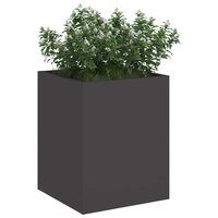 Tuin Bloempot Zwart 32 x 32 x 40 cm Koudgewalst staal 3