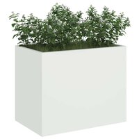 Tuin Bloempot Wit 50 x 32 x 40 cm Koudgewalst staal 3