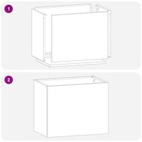 Tuin Bloempot Zilver 50 x 32 x 40 cm Gegalvaniseerd staal 8