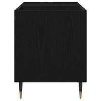 Platenkast met plank Zwart eiken 85 x 38 x 48 cm Bewerkt hout 7