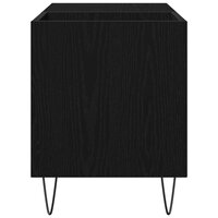 Platenkast met plank Zwart eiken 85 x 38 x 48 cm Bewerkt hout 7