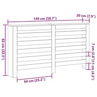 Radiatorafdekking Zwart Eiken 149 x 20 x 82 cm 9