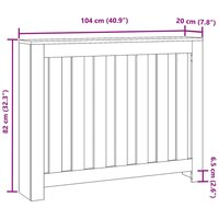 Radiatorafdekking Zwart Eiken 104 x 20 x 82 cm 9