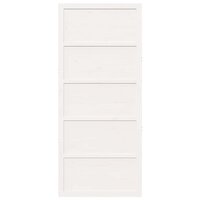 Schuifdeur Wit 90 x 208 cm Massief grenenhout 4
