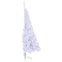 Kunstkerstboom met standaard half 120 cm PVC wit 4