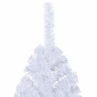 Kunstkerstboom met standaard half 180 cm PVC wit 6