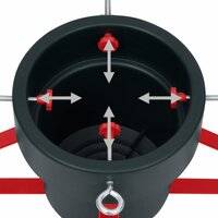 Kerstboomstandaard 46x46x19 cm groen en rood 5