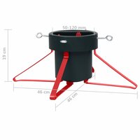 Kerstboomstandaard 46x46x19 cm groen en rood 7