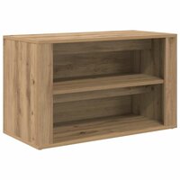 Schoenenrek met plank artisanaal eikenkleurig 75 x 35 x 45 cm 2