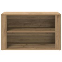 Schoenenrek met plank artisanaal eikenkleurig 75 x 35 x 45 cm 5