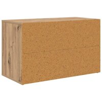 Schoenenrek met plank artisanaal eikenkleurig 75 x 35 x 45 cm 7