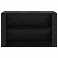Schoenenrek met plank Zwart eiken 75 x 35 x 45 cm Bewerkt hout 5