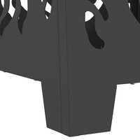 Vuurkorf Zwart 40 x 40 x 40 cm Koudgewalst staal 8