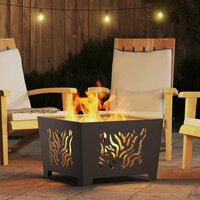 Vuurkorf Zwart 60 x 60 x 40 cm Koudgewalst staal 4