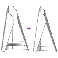 Vuurkorf Zwart 58 x 40 x 100 cm Koudgewalst staal 8