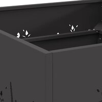 Vuurkorf Zwart 60 x 60 x 30 cm Koudgewalst staal 7